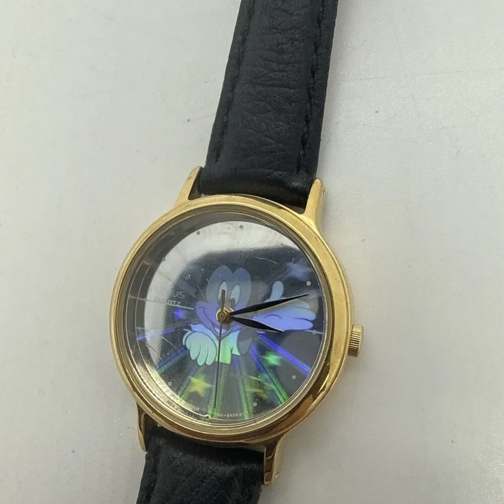Lorus Mickey Mouse 3D Holographic Watch for Men and Women, Rare Disney Watch 90s